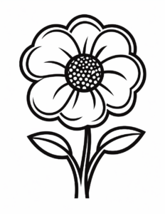freche und einfache blumen ausmalbilder