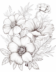 wilde blumen ausmalbilder