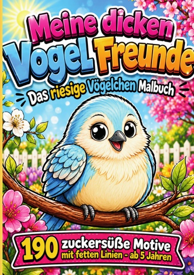Meine dicken Vogelfreunde: Das riesige Vögelchen Malbuch